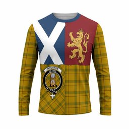 ScotsTee Shop Scottish Houston Crest Tartan T-shirt Lion Rampant Saltire Style