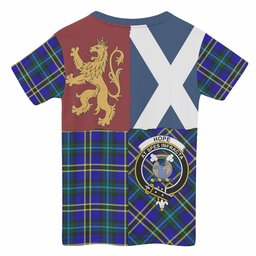 ScotsTee Shop Scottish Hope Crest Tartan T-shirt Lion Rampant Saltire Style