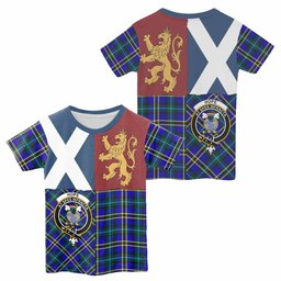 ScotsTee Shop Scottish Hope Crest Tartan T-shirt Lion Rampant Saltire Style