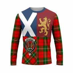 ScotsTee Shop Scottish Gartshore Crest Tartan T-shirt Lion Rampant Saltire Style