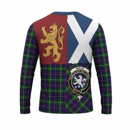 ScotsTee Shop Scottish Inglis Crest Tartan T-shirt Lion Rampant Saltire Style