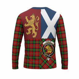 ScotsTee Shop Scottish Fairlie Crest Tartan T-shirt Lion Rampant Saltire Style