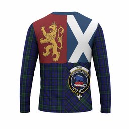 ScotsTee Shop Scottish Weir Crest Tartan T-shirt Lion Rampant Saltire Style