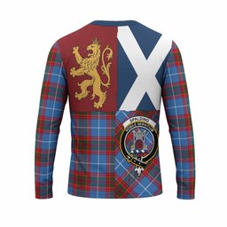 ScotsTee Shop Scottish Spalding Crest Tartan T-shirt Lion Rampant Saltire Style