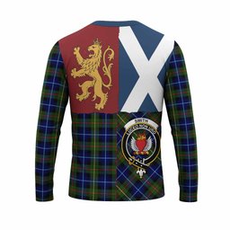 ScotsTee Shop Scottish Smith Crest Tartan T-shirt Lion Rampant Saltire Style