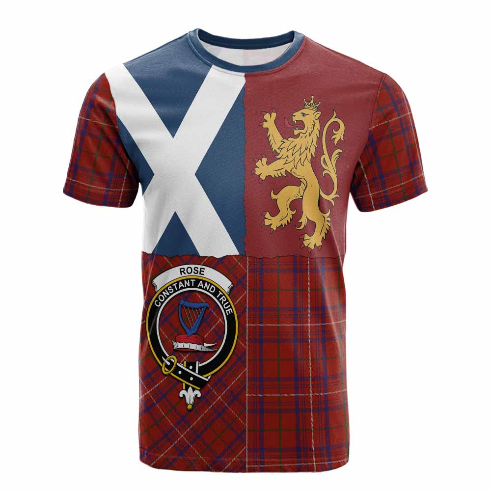 ScotsTee Shop Scottish Rose Crest Tartan T-shirt Lion Rampant Saltire Style