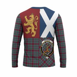 ScotsTee Shop Scottish Spence (Spens) Crest Tartan T-shirt Lion Rampant Saltire Style