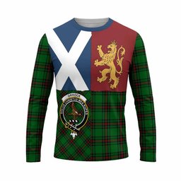 ScotsTee Shop Scottish Orrock Crest Tartan T-shirt Lion Rampant Saltire Style