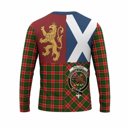 ScotsTee Shop Scottish Pollock Crest Tartan T-shirt Lion Rampant Saltire Style