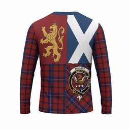 ScotsTee Shop Scottish Wishart Crest Tartan T-shirt Lion Rampant Saltire Style