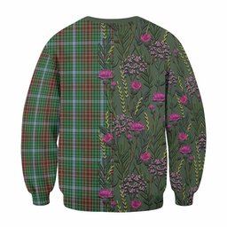 ScotsTee Shop Scottish Gayre Family Crest Tartan Sweatshirt Scottish Thistle Flower Pattern Half Style