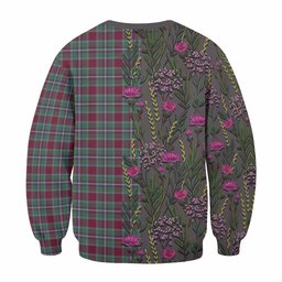ScotsTee Shop Scottish Spence (Spens) Family Crest Tartan Sweatshirt Scottish Thistle Flower Pattern Half Style