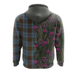ScotsTee Shop Scottish Anderson Family Crest Tartan Hoodie Scottish Thistle Flower Half Style