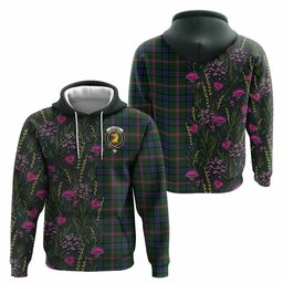 ScotsTee Shop Scottish Allison Family Crest Tartan Hoodie Scottish Thistle Flower Half Style