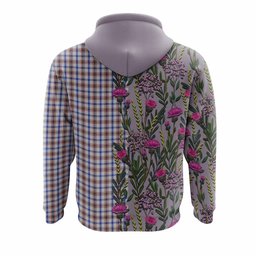 ScotsTee Shop Scottish Boswell Family Crest Tartan Hoodie Scottish Thistle Flower Half Style