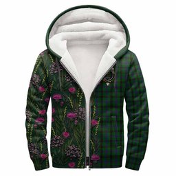 ScotsTee Shop Scottish Davidson Family Crest Tartan Hoodie Scottish Thistle Flower Half Style