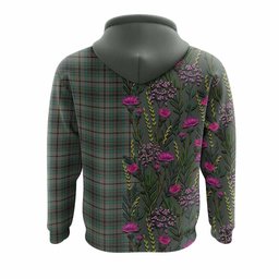 ScotsTee Shop Scottish Craig Family Crest Tartan Hoodie Scottish Thistle Flower Half Style