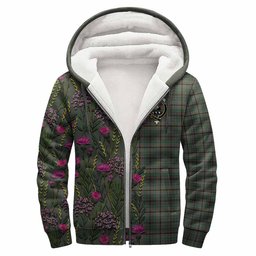 ScotsTee Shop Scottish Craig Family Crest Tartan Hoodie Scottish Thistle Flower Half Style