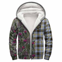 ScotsTee Shop Scottish Bell Family Crest Tartan Hoodie Scottish Thistle Flower Half Style