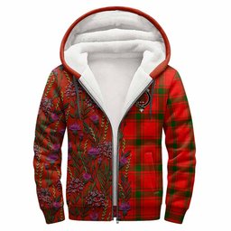 ScotsTee Shop Scottish Darroch Family Crest Tartan Hoodie Scottish Thistle Flower Half Style