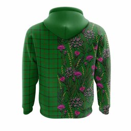 ScotsTee Shop Scottish Don Family Crest Tartan Hoodie Scottish Thistle Flower Half Style