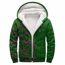 ScotsTee Shop Scottish Don Family Crest Tartan Hoodie Scottish Thistle Flower Half Style