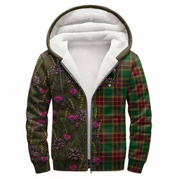 ScotsTee Shop Scottish Baxter Family Crest Tartan Hoodie Scottish Thistle Flower Half Style