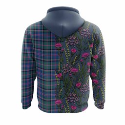 ScotsTee Shop Scottish Cooper Family Crest Tartan Hoodie Scottish Thistle Flower Half Style