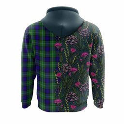 ScotsTee Shop Scottish Alexander Family Crest Tartan Hoodie Scottish Thistle Flower Half Style