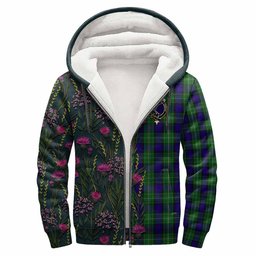 ScotsTee Shop Scottish Alexander Family Crest Tartan Hoodie Scottish Thistle Flower Half Style