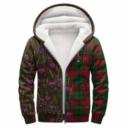 ScotsTee Shop Scottish MacCulloch (McCulloch) Family Crest Tartan Hoodie Scottish Thistle Flower Half Style