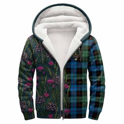 ScotsTee Shop Scottish Guthrie Family Crest Tartan Hoodie Scottish Thistle Flower Half Style