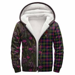 ScotsTee Shop Scottish Logan Family Crest Tartan Hoodie Scottish Thistle Flower Half Style