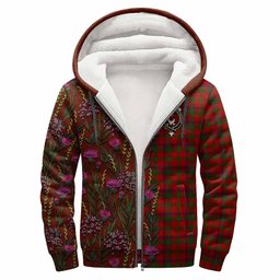 ScotsTee Shop Scottish MacColl (McColl) Family Crest Tartan Hoodie Scottish Thistle Flower Half Style