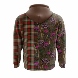 ScotsTee Shop Scottish MacGill (MakGill) Family Crest Tartan Hoodie Scottish Thistle Flower Half Style
