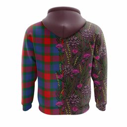 ScotsTee Shop Scottish Mar Family Crest Tartan Hoodie Scottish Thistle Flower Half Style