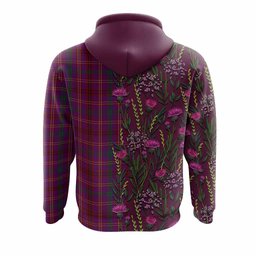 ScotsTee Shop Scottish McCall (Caithness) Family Crest Tartan Hoodie Scottish Thistle Flower Half Style