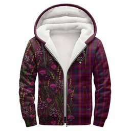 ScotsTee Shop Scottish McCall (Caithness) Family Crest Tartan Hoodie Scottish Thistle Flower Half Style