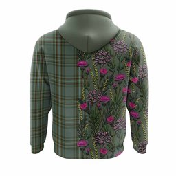 ScotsTee Shop Scottish Kelly Family Crest Tartan Hoodie Scottish Thistle Flower Half Style