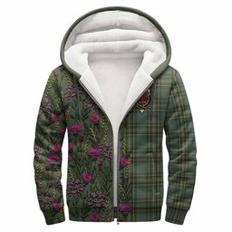 ScotsTee Shop Scottish Kelly Family Crest Tartan Hoodie Scottish Thistle Flower Half Style