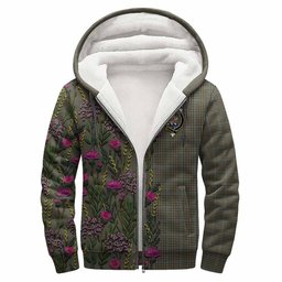 ScotsTee Shop Scottish Haig Family Crest Tartan Hoodie Scottish Thistle Flower Half Style