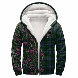 ScotsTee Shop Scottish MacIntyre (McIntyre) Family Crest Tartan Hoodie Scottish Thistle Flower Half Style