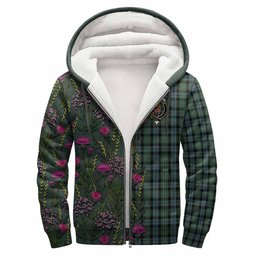ScotsTee Shop Scottish Melville Family Crest Tartan Hoodie Scottish Thistle Flower Half Style