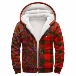 ScotsTee Shop Scottish Maxtone Family Crest Tartan Hoodie Scottish Thistle Flower Half Style