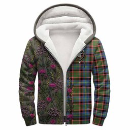 ScotsTee Shop Scottish Norvel Family Crest Tartan Hoodie Scottish Thistle Flower Half Style