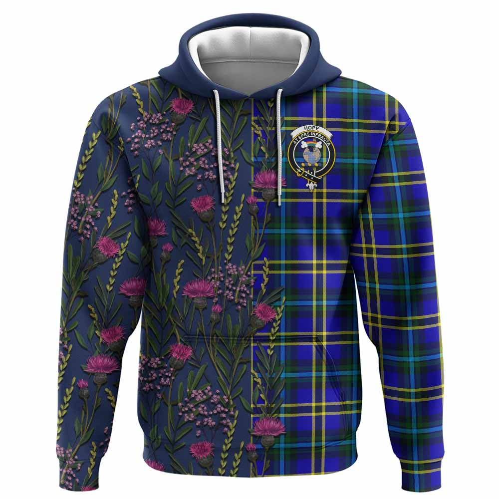 ScotsTee Shop Scottish Hope Family Crest Tartan Hoodie Scottish Thistle Flower Half Style