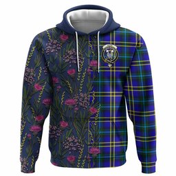 ScotsTee Shop Scottish Hope Family Crest Tartan Hoodie Scottish Thistle Flower Half Style
