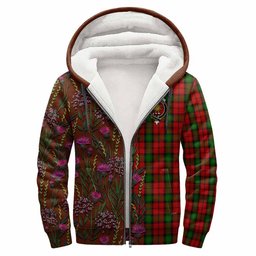ScotsTee Shop Scottish Kerr Family Crest Tartan Hoodie Scottish Thistle Flower Half Style