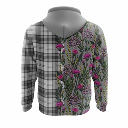 ScotsTee Shop Scottish Glendinning Family Crest Tartan Hoodie Scottish Thistle Flower Half Style