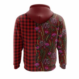 ScotsTee Shop Scottish MacIver (McIver) Family Crest Tartan Hoodie Scottish Thistle Flower Half Style